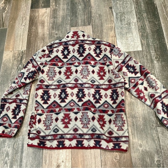 Weatherproof Vintage Women’s Aztec Print Pullover Gray Fleece Large - Picture 7 of 7
